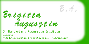 brigitta augusztin business card